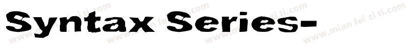 Syntax Series字体转换